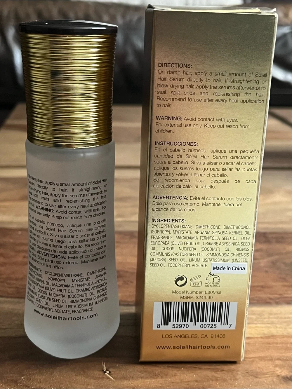 SOLEIL Moroccan Hair Serum - Gold | Nourishing Hair Treatment